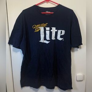 Vintage Style Miller Lite Beer Navy Blue T Shirt Men’s Size 2XL